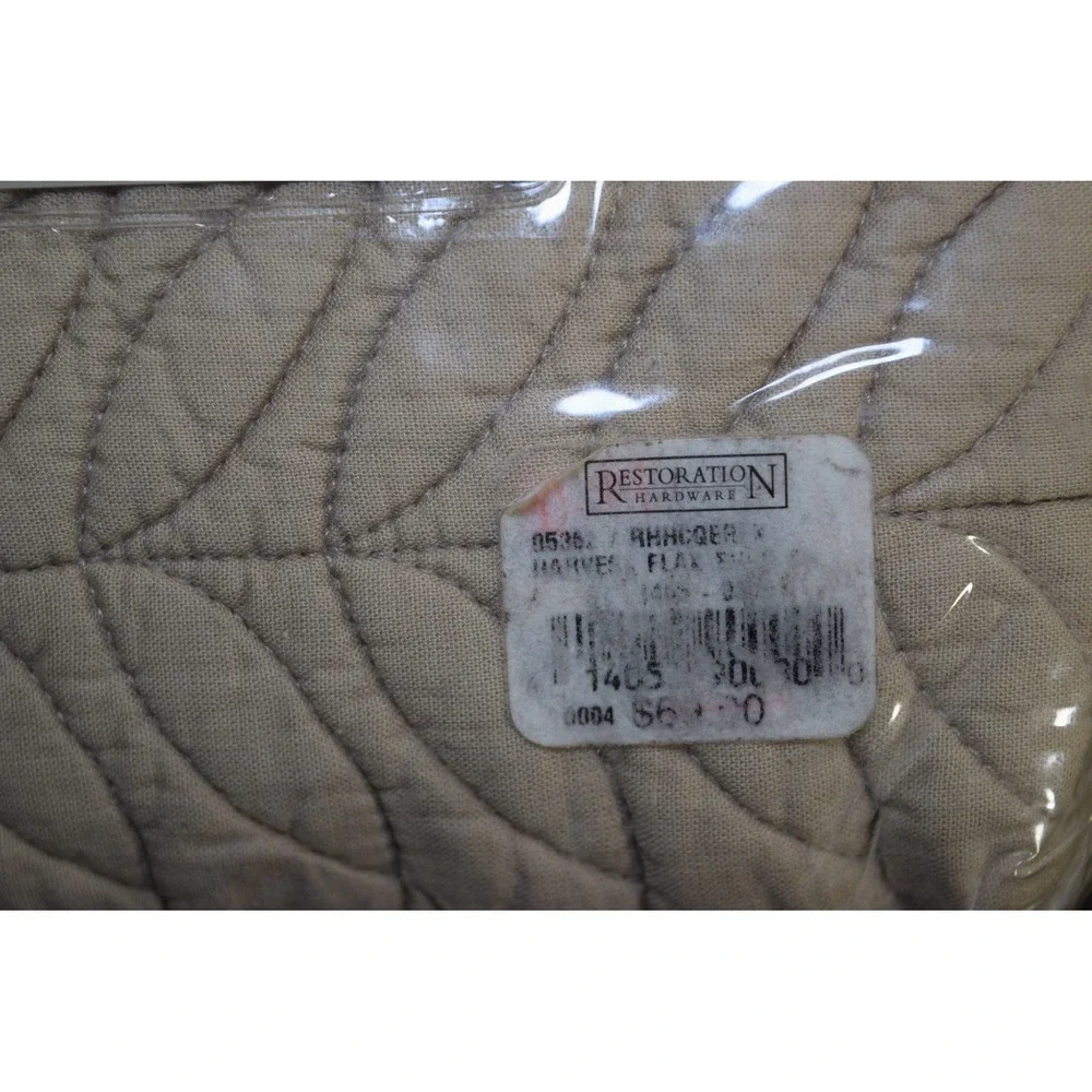 NOS Restoration Hardware Harvest Bedding European Pillow Sham 26x26 Tan NEW